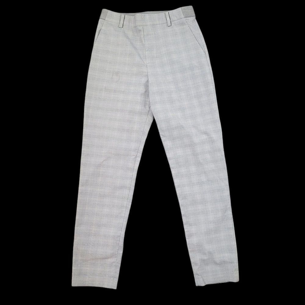 2/$20 Uniqlo Grey & White Plaid Pattern Pants Size: Small